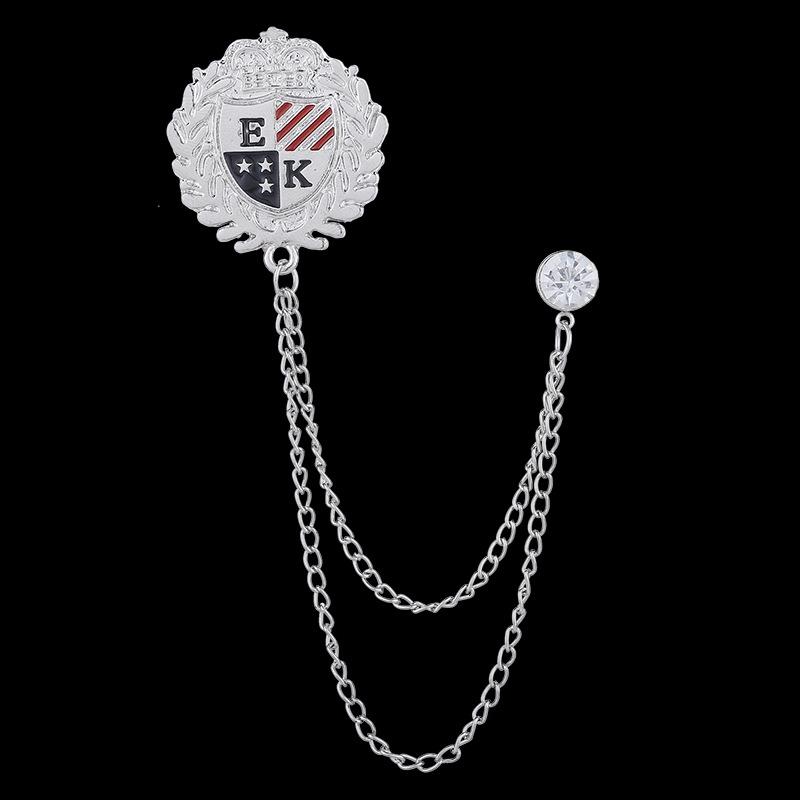 Ghim Cài Ve Áo Thanh Lịch Cho Nam, Huy Hiệu Có Dây Xích, Trâm Cài Hình Cú Cho Bộ Đồ, Tuxedo, Ngôi Sao, Mặt Trăng, Ramadan, Corsage, Cổ Áo 8