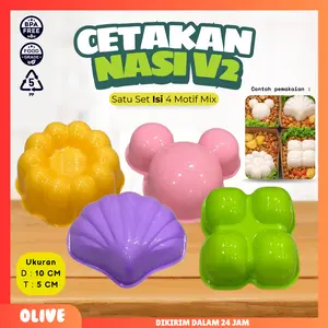 [Isi 4 PCS] Cetakan Nasi VER 2 Plastik 10 cm / Cetakan Puding Bento Kue Bolu Twister / Cetakan Jeli Agar / Puding Ulir Spiral Viral / Cetakan Puding Bolu Sultan