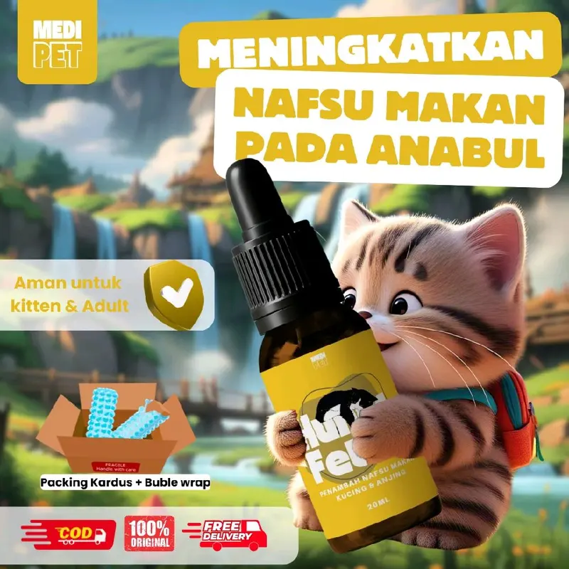 Vitamin Penambah Nafsu Makan Kucing , Anjing dan sejenisnya - BVET HUNGRFET 20ML 1