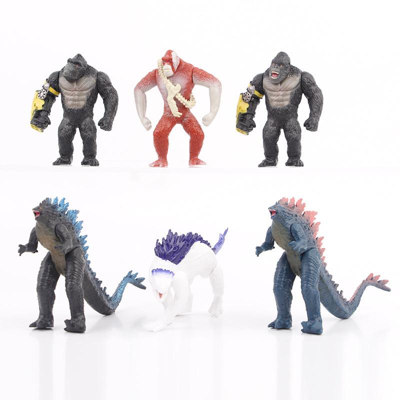 Shimo Godzilla Wars King Kong 2 Bộ Sưu Tập Đồ Chơi Khỉ Đá, Mô Hình Sưu Tập Quà Tặng, 6 Cái / bộ, Năm Phát Hành 2024 0