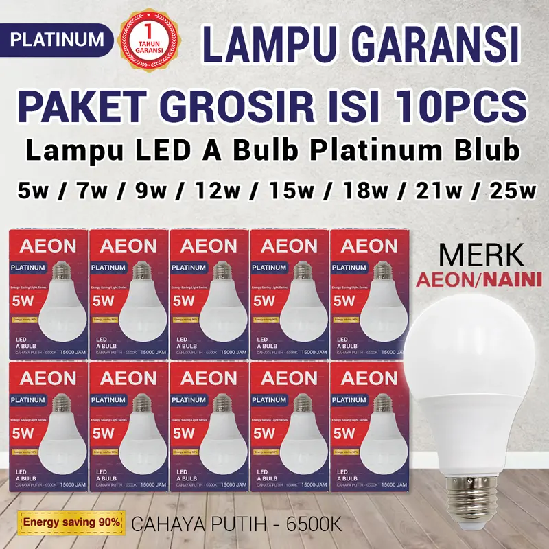 COD Paket Usaha Grosir 10pcs Bergaransi Lampu LED Bohlam Platinum Blub 5w 7w 9w 12w 18w 21w 25w Putih umur 15000jam COD lampu  led bola  lampu rumah lampu  led  5  watt lampu  5  watt  10pcs 3