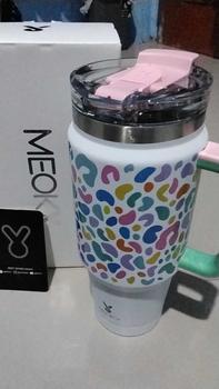 Product Review of Meoky 32 oz（940mL) Tumbler with Handle, Insulated Tumbler with Lid and Straw, Stainless Steel Travel Mug, Keeps Cold for 24 Hours, 100% Leak Proof, Fits in Car Cup Holder from N**l 0
