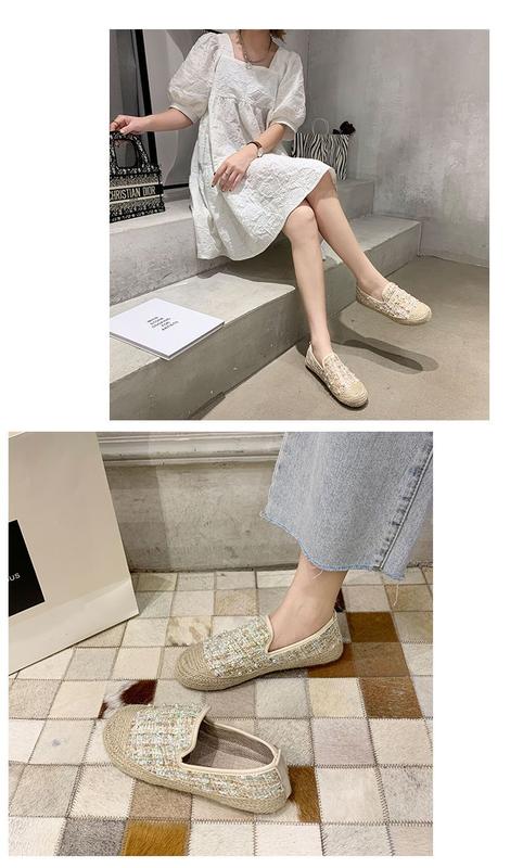Product Introduction of Giày Dệt Đế Bằng Cho Nữ, Giày Một Lớp Đa Năng, Màu Trơn, Chống Trượt, Mũi Tròn, Gót Thấp, Phong Cách Hàn Quốc, Hợp Thời Trang 20