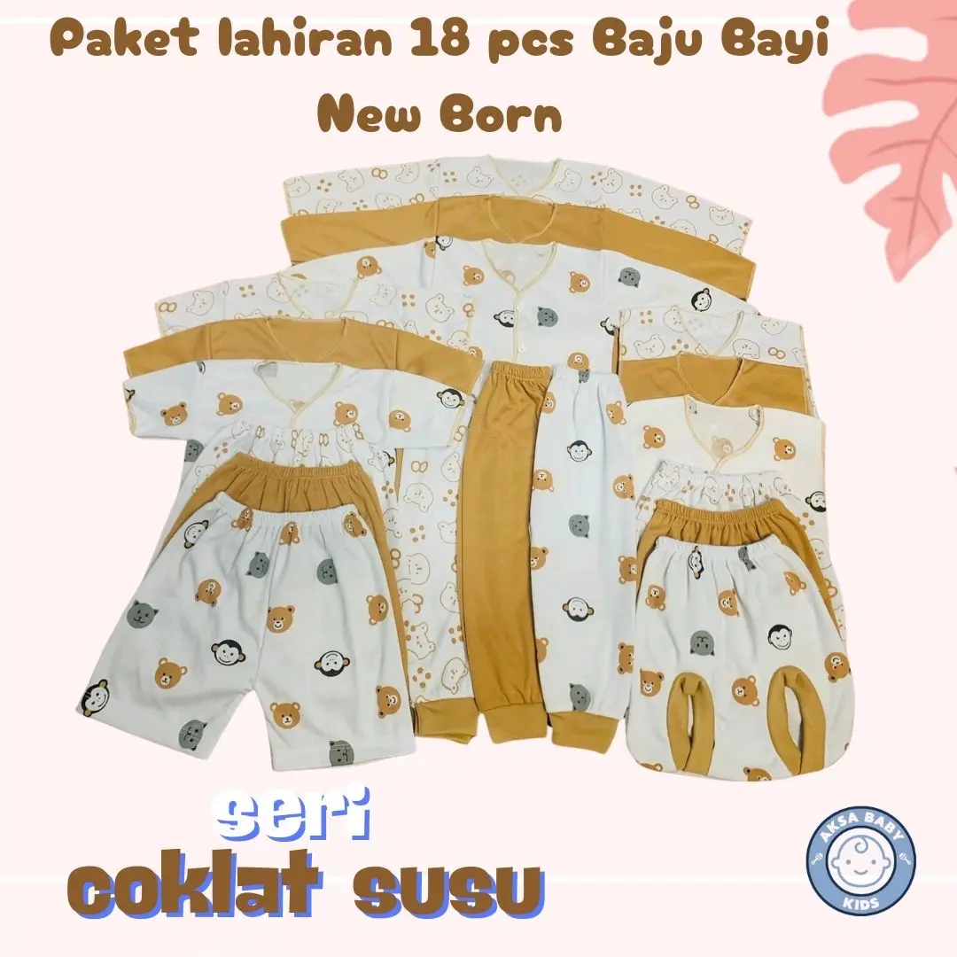 Paket lahiran 18 pcs & 6 psc Baju Bayi New born set kado gift lahiran paket berojol 0-3 bulan Katun Parsel