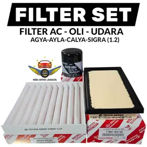 PAKET SERVIS FILTER SET AC-OLI-UDARA TOYOTA CALYA-AGYA-AYLA-SIGRA