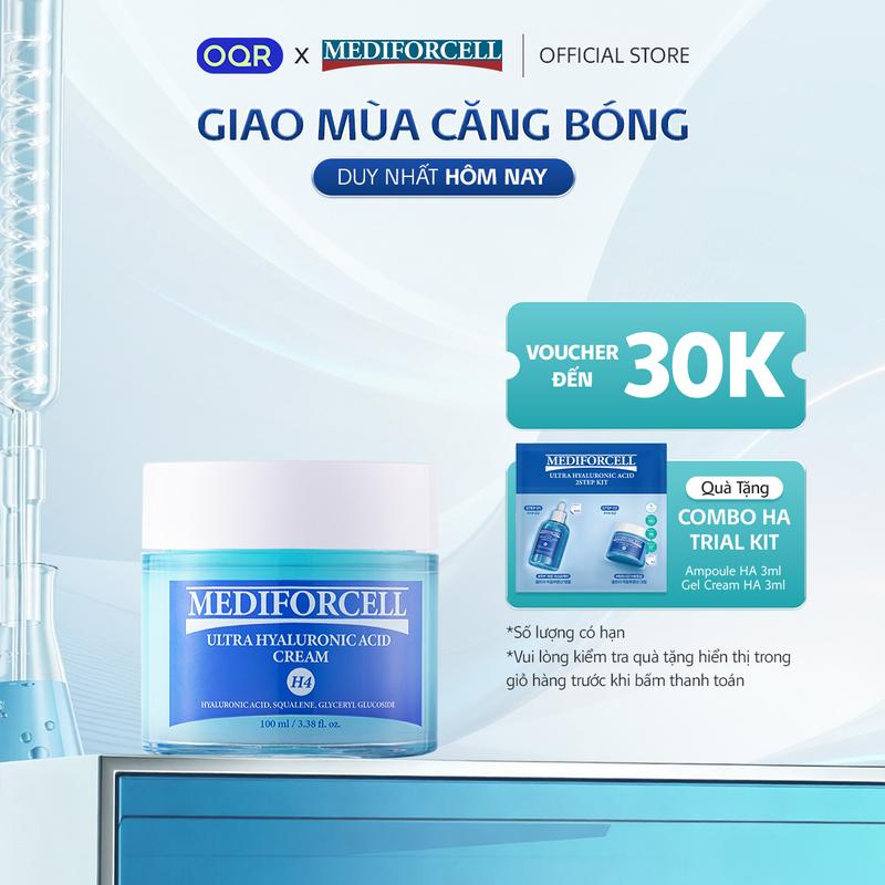 Kem Dưỡng Ẩm Sâu & Làm Dịu Da Mediforcell Ultra Hyaluronic Acid Cream 100ml