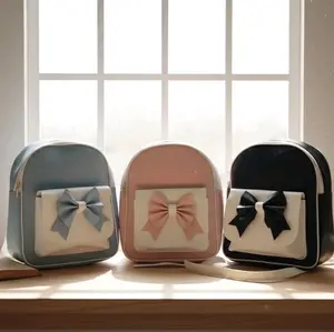 ZEVANYA Tas Ransel Serbaguna dengan Pita Cantik dan Desain Unik untuk Wanita dan Remaja