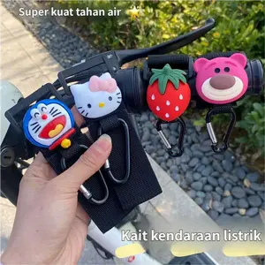 Hook Multifungsi Tanpa Bor, untuk Gantungan Tas di Sepeda & Motor, Kuat Tahan Beban Berat, Desain Lucu emergency