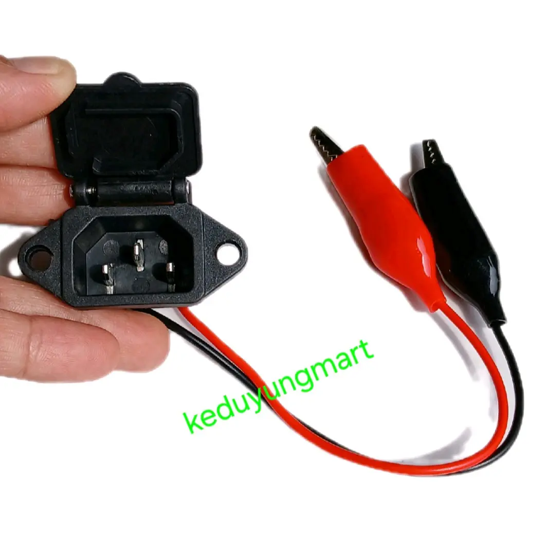 Rumah charger + jepit buaya untuk konektor cas aki motor pakai charger sprayer elektrik
