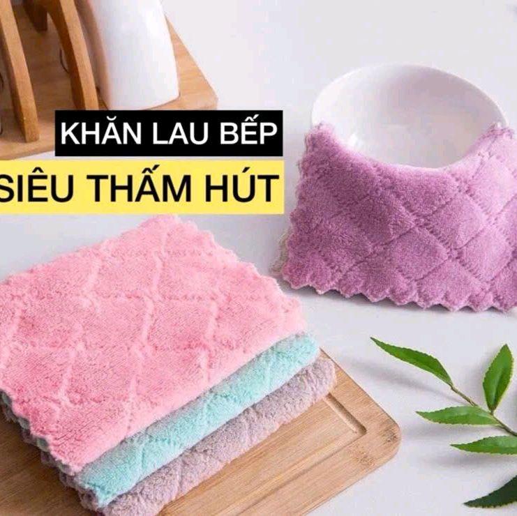 Khăn Lau Bếp 2 Mặt Đa Năng Dày Dặn Thấm Nước - Lau Bát Đĩa, Bàn Ghế , Đồ Dùng , Bếp 0