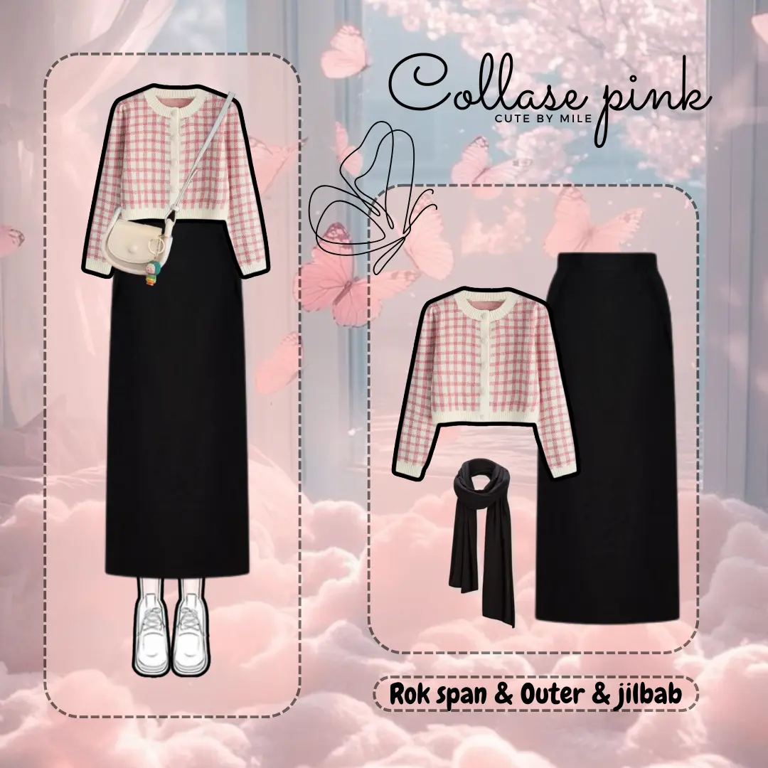 set kekinian outfit kekinian korean style | rok span | Outer | jilbab oneset remaja terbaru atasan bawahan setelan ootd EY-006