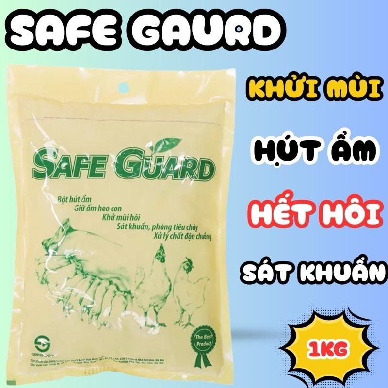 Safe Guard Bột răc phân huỷ mùi hôi chuồng gà, hút ẩm, khử mùi hôi chuồng, sát khuẩn, phòng tiêu chảy gói kg
