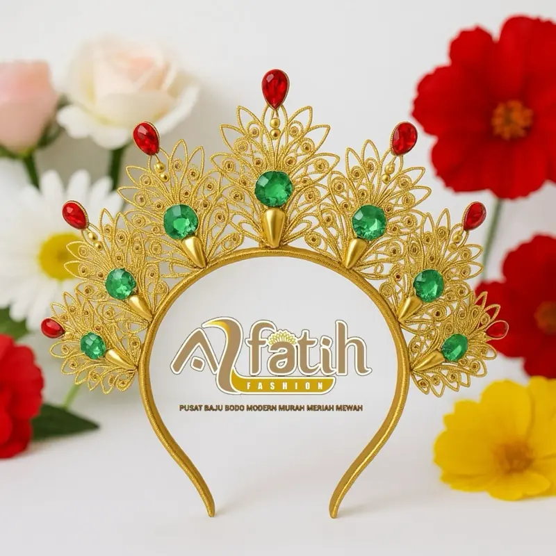 AKSESORIS ADAT BUGIS MAKASSAR BANDO MAPPETUADA PENARI MAHKOTA SUSUN 3 KALUNG GELANG ANTING ANTING DEWASA DAN ANAK PELENGKAP BAJU BODO ADAT SULAWESI SELATAN KERAJINAN TANGAN SENGKANG WAJO BONE Jewellery 3
