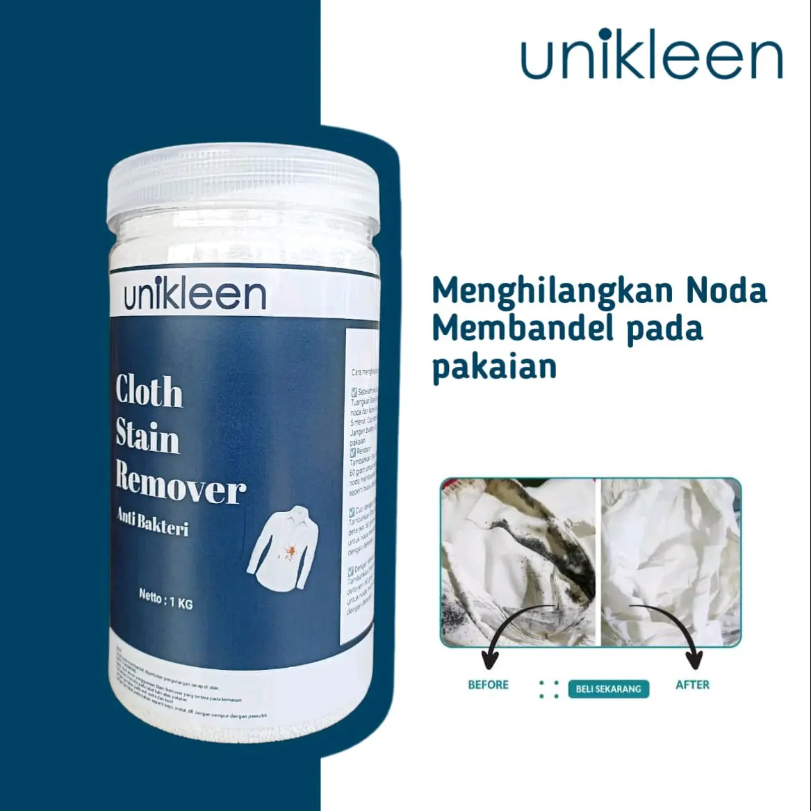 Cloth Stain Remover / Unikleen Penghilang Jamur Pakaian