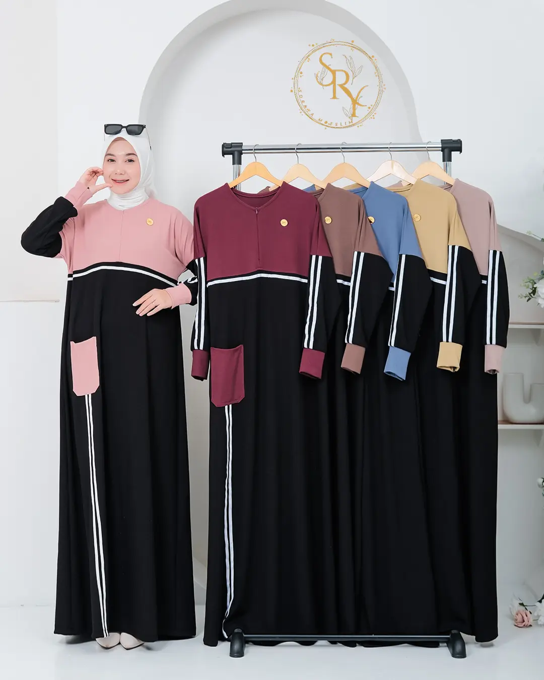Becca Dress Soraya Moeslim - Daily Dress - Knit Kombinasi - Lebaran -