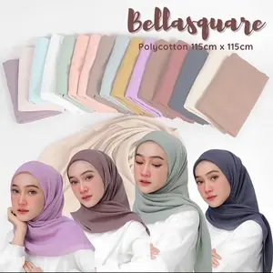 HIJAB BELLA SQUARE,VOAL ,BERGO,PHASMINA,PREMIUM ,MURAH,INSTANT,TERLARIS,HIJAB MODEL TERBARU 2026 ,ANTI MELEYOT Nyaman Muslim Kerudung Empat Segi Polycotton