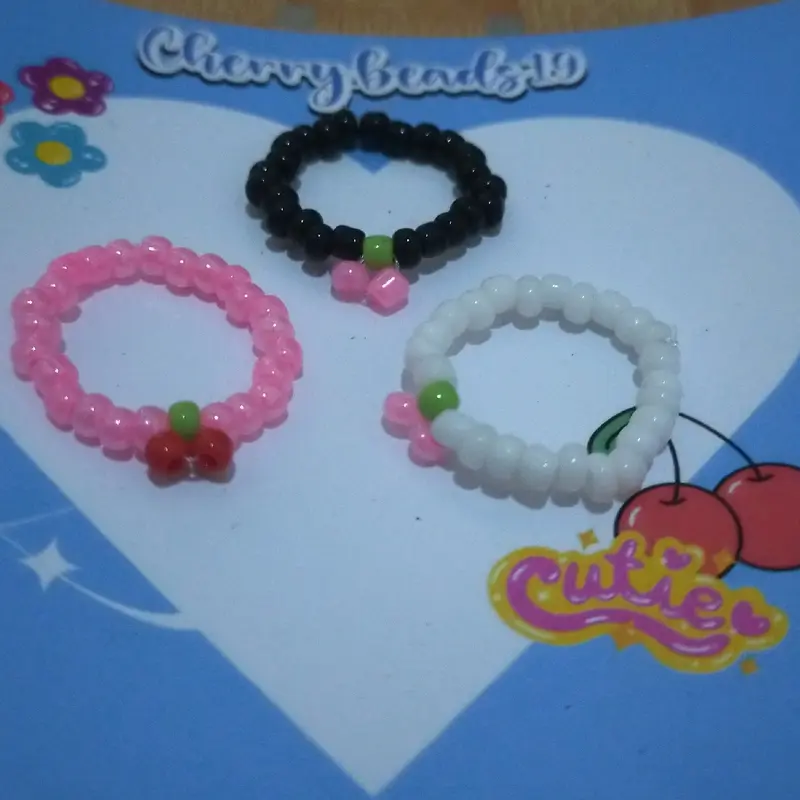 Cincin cherry manik/cincin cherry/ cincin manik murah/Cincin unik lucu/cincin 4