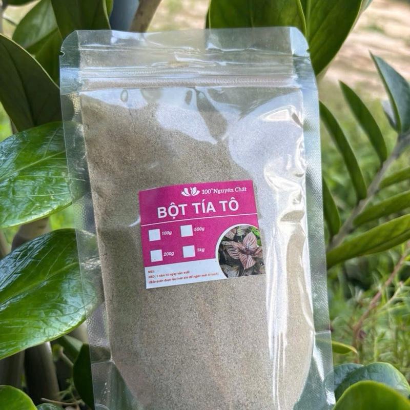 Bột lá tía tô hỗ trợ sáng da trắng hồng giải cảm 100gr