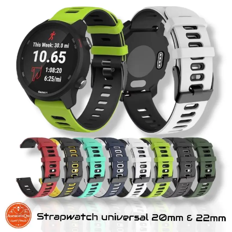 Asesorisqu official Tali Strap Jam Tangan Smartwatch Two tone youth edition Strap Amazfit Pace Nexo 2 / 2S Sport 3 Pace Stratos 2 3 GTR 47MM SIKAI Silikon Tali Strap for AMAZFIT GTR 2 3 47MM / PACE STRATOS 3 TICWATCH PRO Sport Silicone 22MM Strap Sil