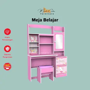 MEJA BELAJAR ANAK KACA BESAR GRATIS ONGKIR