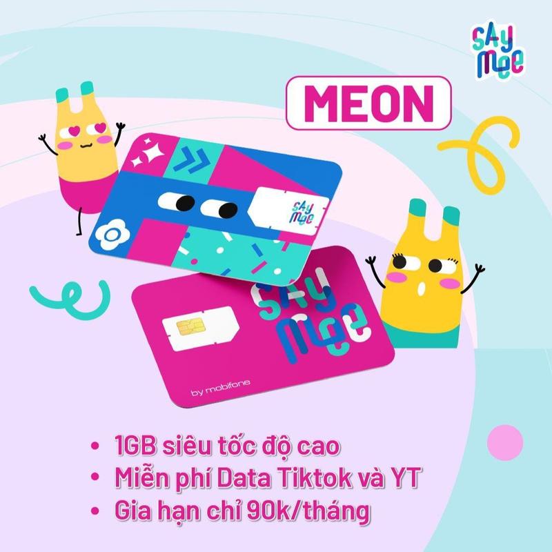 SIM SỐ ĐẸP SIM CẢI VẬN SỐ PHONG THỦY Sim SAYMEE gói MEON FREE 01 tháng: có ngay 1GB ngày và KHÔNG GIỚI HẠN 4G 5G vào Tóp Tóp&You tút | Nạp thẻ MobiFone | Sim data Sim Nghe Gọi