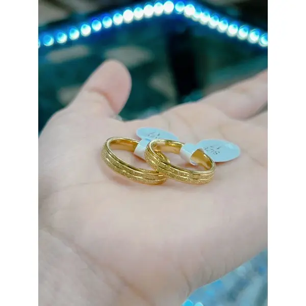 ( COD ) Cincin couple titanium gold (harga 2 pcs cincin) 6