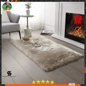 Keset kaki kain bulu rasfur lembut uk 70x40cm termurah busa alas hitam bukan karpet