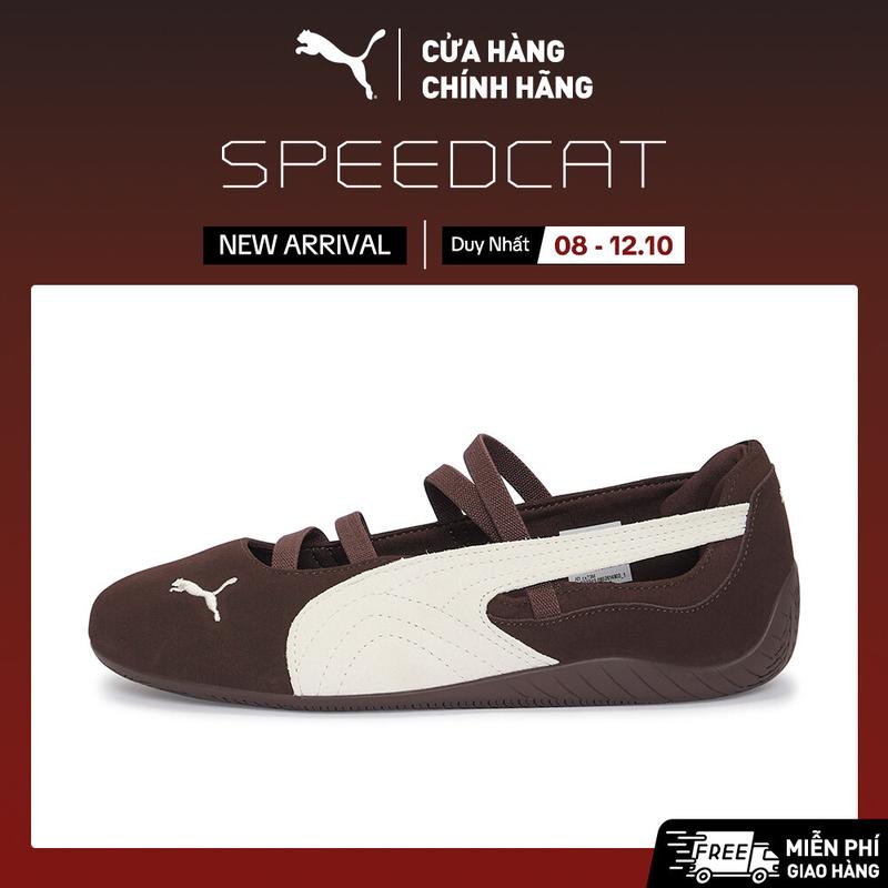 Giày PUMA Speedcat Ballet Suede Cafe Nữ Màu Dark Chocolate-Warm White