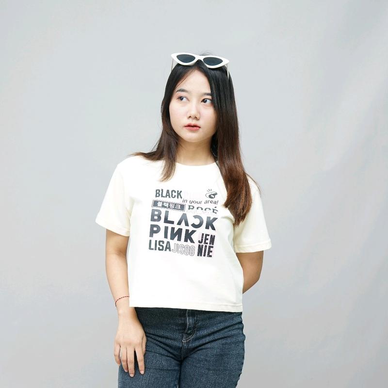 kaos crop top wanita lengan pendek 2