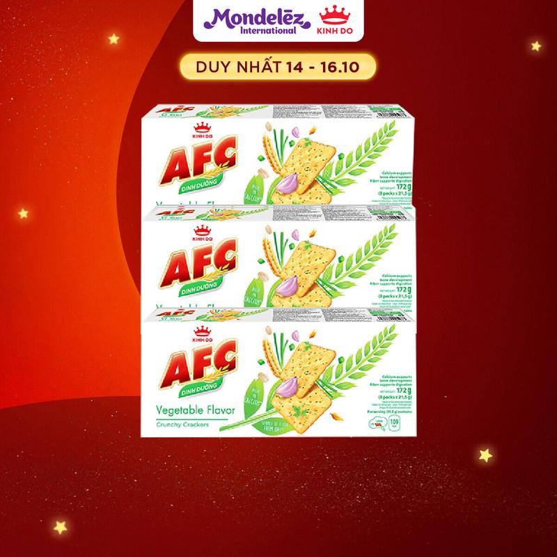 Combo 3 Hộp Bánh Quy Dinh Dưỡng AFC, Hộp 172g