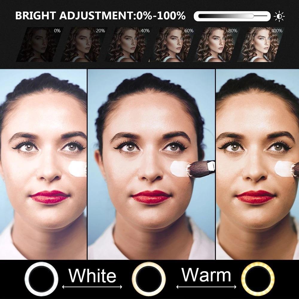 Paket Komplit Murah Ringlight 26CM+TRIPOD 2.1 Meter Make Up Vlog Lampu Ringlight