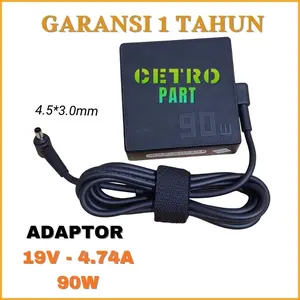 Super murah Charger Adaptor Compatible model A19-090P2A - 19V 4.74A 4.5*3.0mm PIN Central Logo 90W