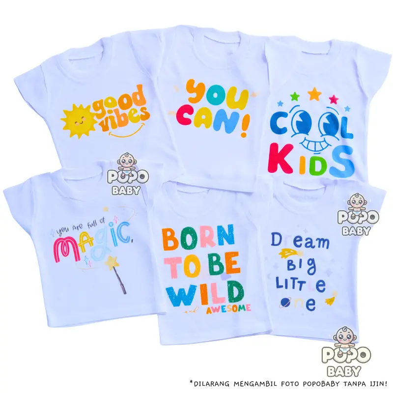 KAOS OBLONG BAYI/KAOS SETALI BAYI MOTIF WORD QUOTES ECERAN 0