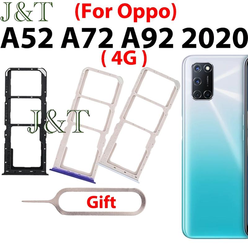 Mới cho OPPO A52/A72/A92 4G: khe cắm thẻ SIM, giá đỡ thẻ SIM, bộ đọc thẻ SIM;…