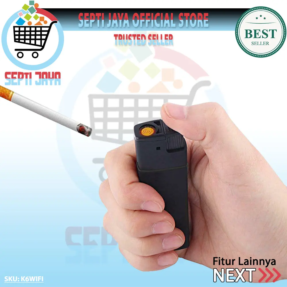 Spy Cam Kamera Korek Api Elektrik K6 WIFI Full Hd 1080p 4k Hidden Camera Pen tai Mini Tersembunyi Model Korek Api Unik L hter V18 K6 Wifi Camera Kecil Pen tai al Murah Berk litas Spycam L hter WIFI Kamera Pen tai Korek Api Cas Bar
