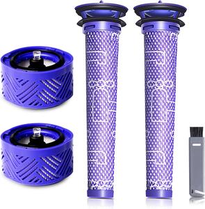 ダイソン V6 フィルター，ダイソンV6 Absolute,V6 Motorhead,SV09,SV07,HH08バキューム掃除機との互換性,ダイソン 交換 フィルター,1つのクリーニングブラシ付き