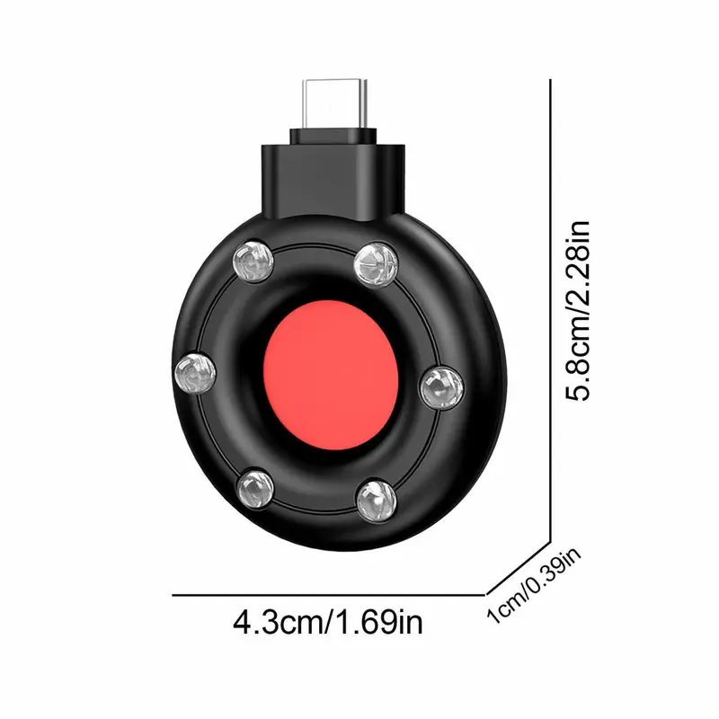 ALLOYSEED Alat Deteksi Kamera Tersembunyi Infrared Anti Spy Type C - S300 Merah Cctv 7