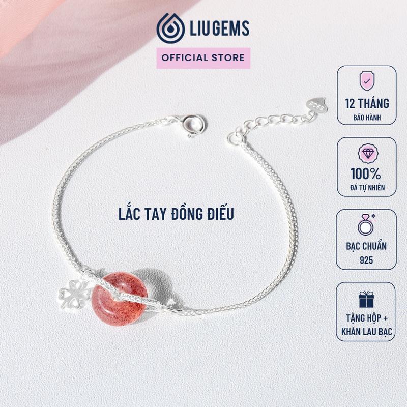 Vòng Tay Đính Đá Mix Bạc 925 Nữ Liugems Đồng Điếu Phong Thuỷ Handmade Mix Charm Treo Tinh Tế VB06 (Mua một, tặng một hộp đựng trang sức + một khăn lau bạc miễn phí)