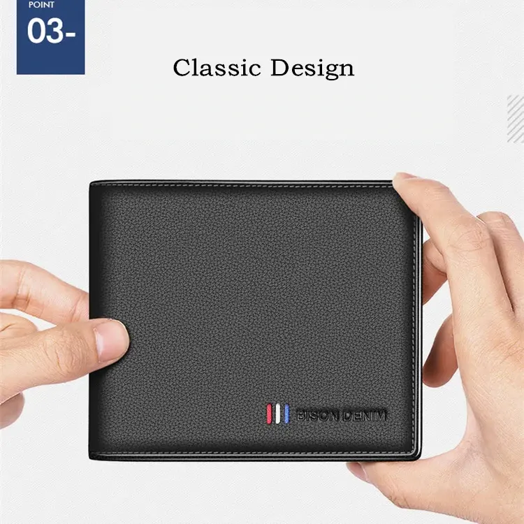 Bison Denim Dompet Kulit Pria N4475 Hitam 2