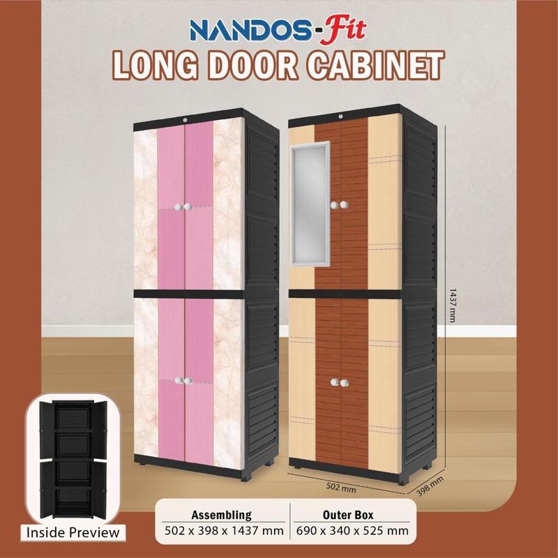 Product Introduction of NAIBA - LEMARI NANDOS FIT LEMARI SUSUN LONG DOOR CABINET [NAIBOX] 23
