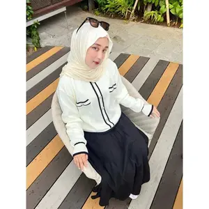 Outwear Cardigan Noona Blouse Knit Atasan Rajut Premium Korean Style