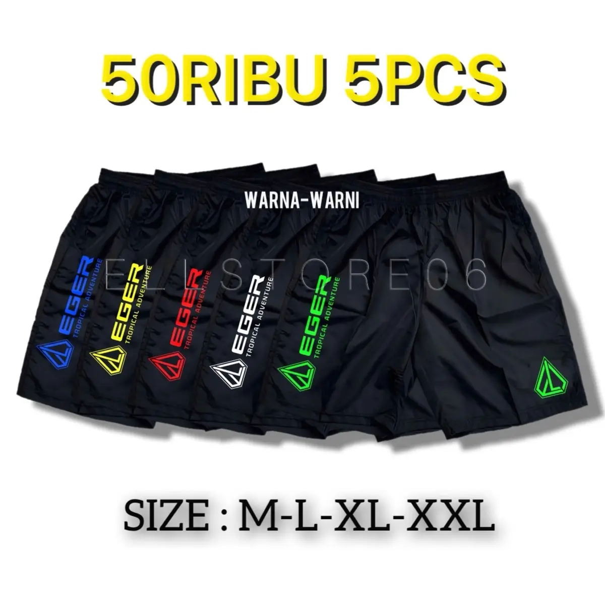 Promo 50 ribu 5pcs Celana pendek sport olahraga unisex