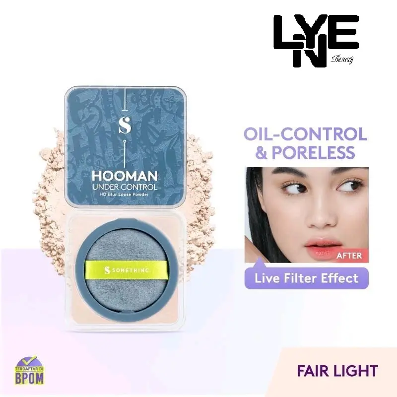 SOMETHINC Hooman Under Control HD Blur Loose Powder - Bedak Tabur 13gr Tahan Lama Wajah Cushion 4