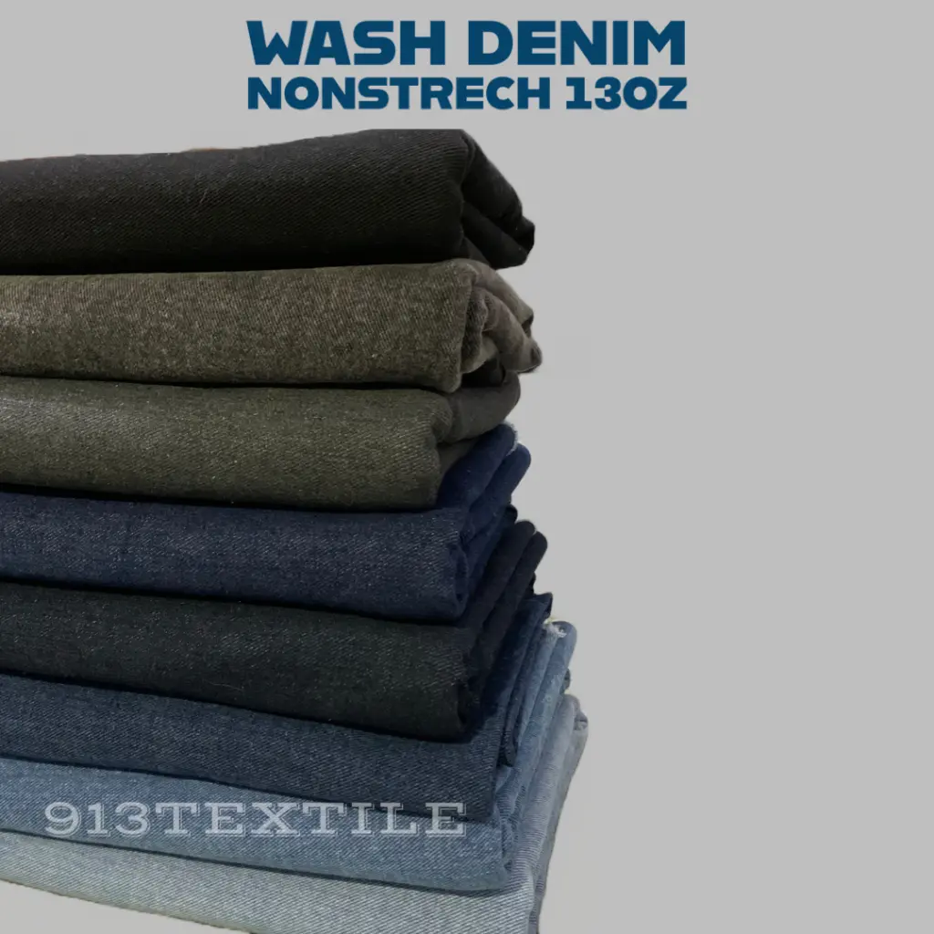 Bahan Kain Jeans Wash Denim Untuk Celana Jaket Jeans Tidak Melar Non Strech