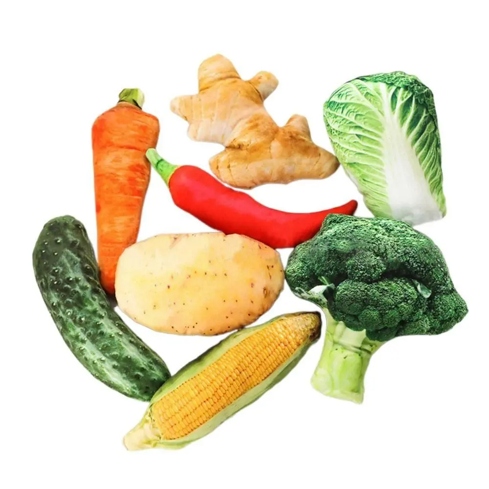 Funny Squeaky Durable Poached Egg Carrot Chinese Cabbage Sound Squeaky Puppy Toy Pets Supplies Dog Toys Chew Toys