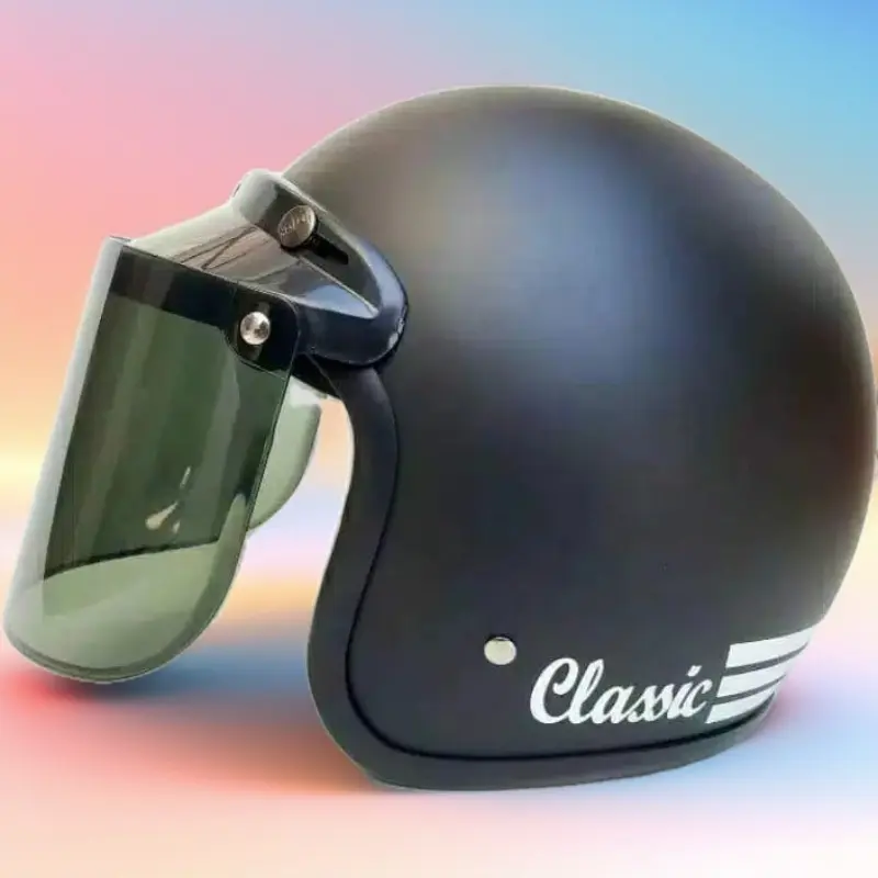 Helm Bogo Classik SNI Viral Kaca Datar Motorcycle