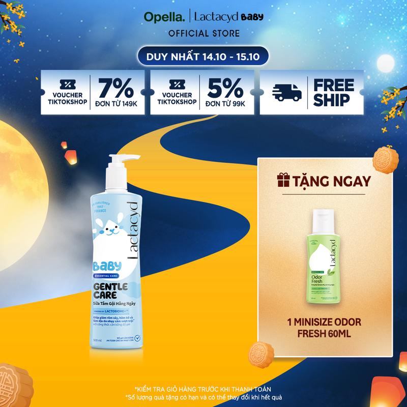 Sữa Tắm Gội Trẻ Em Lactacyd Baby Gentle Care Bảo Vệ Dịu Nhẹ Cho Làn Da Nhạy Cảm 500ml Cho Bé