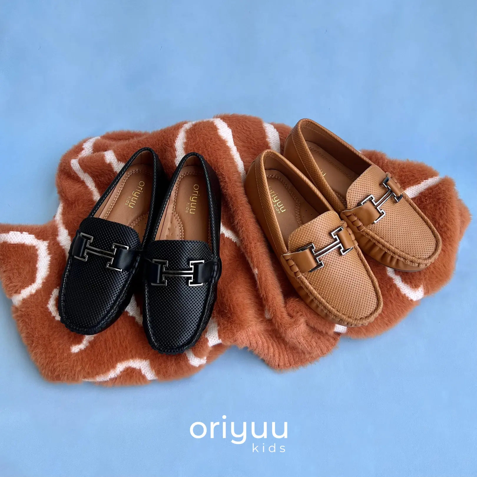 Mini Gentleman - Hercules - Oriyuu Kids - Sepatu Pantofel Anak Laki Formal Pesta Slip On Kulit Hitam