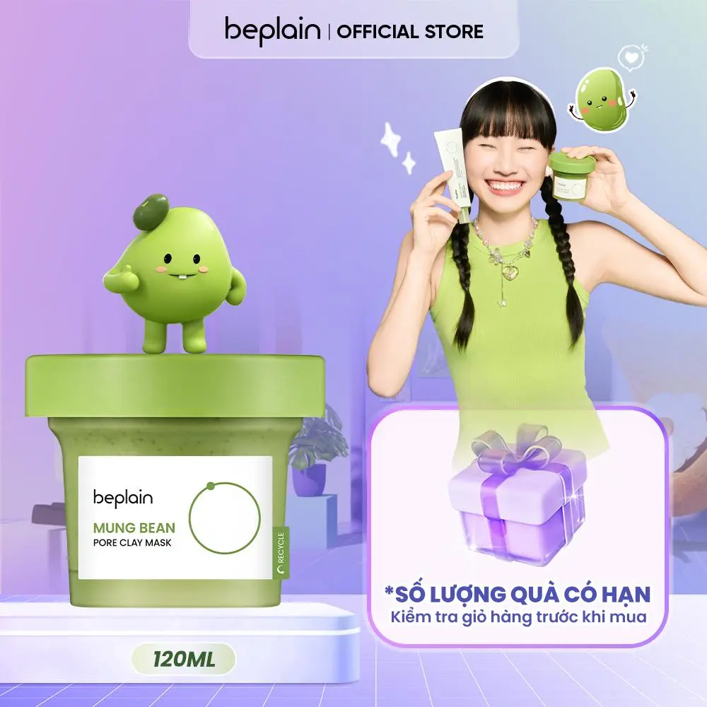 Mặt Nạ Đất Sét Beplain Mung Bean Pore Clay Mask 120ml