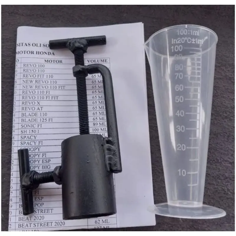 treker sok depan motor + gelas takar uk 100ml